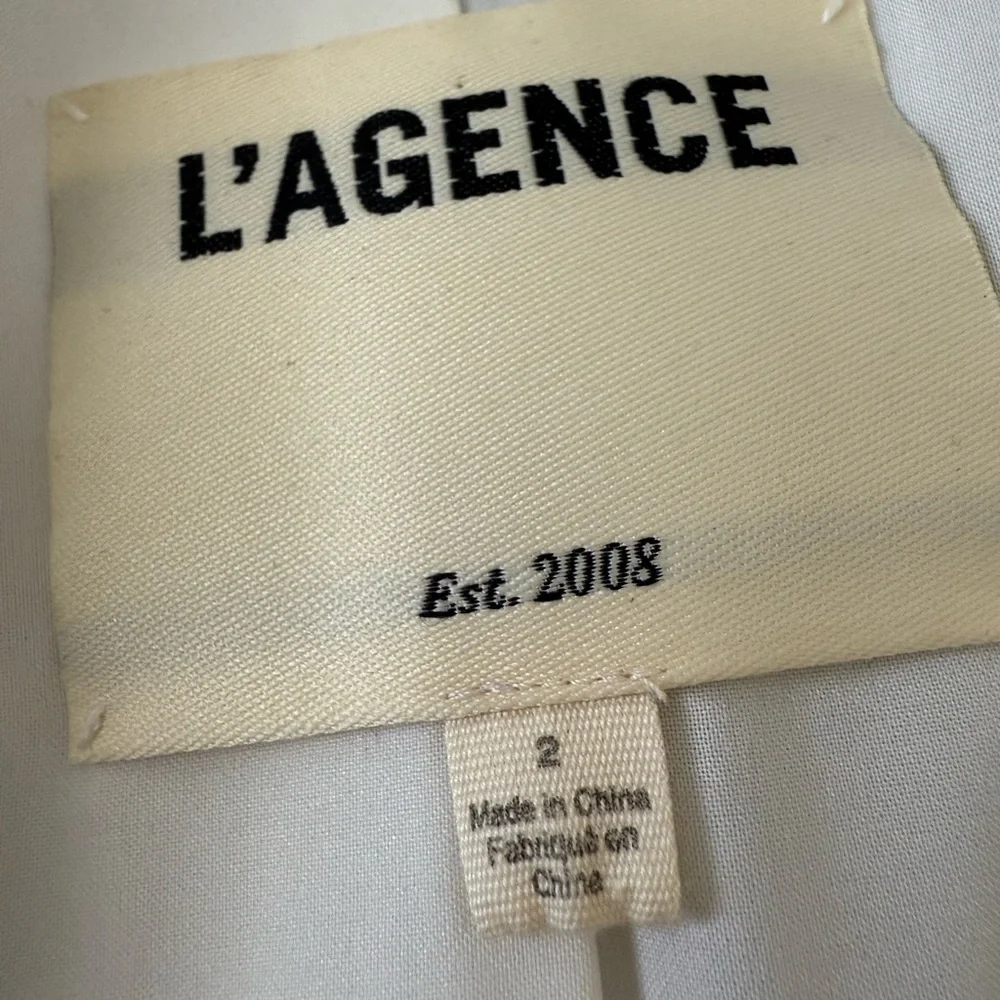 L'AGENCE Kenzie Tweed Double Breasted Blazer Corporate Work Office Career Size 2 - Picture 6 of 15